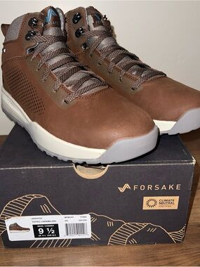 Forsake dispatch Men’s Brown Leather Mid-Top waterproof boots